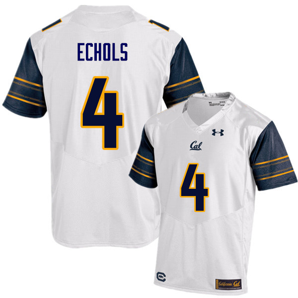 Men #4 Zion Echols Cal Bears (California Golden Bears College) Football Jerseys Sale-White - Click Image to Close